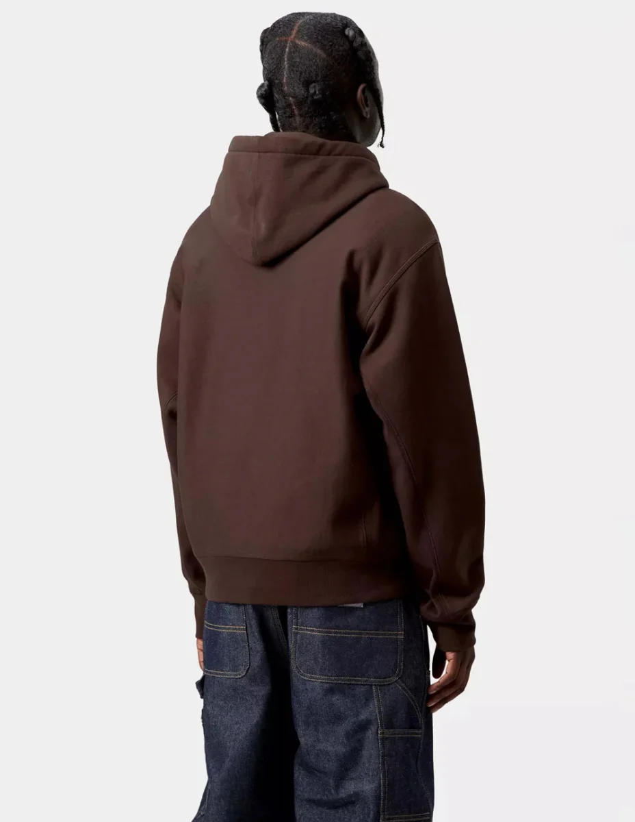 Sudadera con Capucha Carhartt WIP American Script Marrón Hombre - Imagen 5