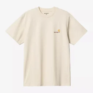 Camiseta Carhartt WIP American Script Beige Hombre