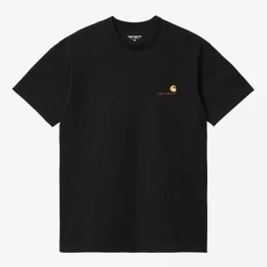 Camiseta Carhartt WIP American Script Negra Hombre
