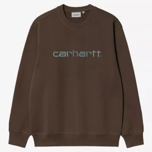 Sudadera Carhartt WIP con Logo Marrón Hombre