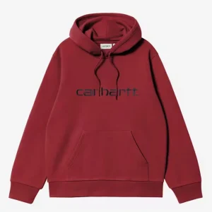 Sudadera con Capucha Carhartt WIP con Logo Roja Hombre