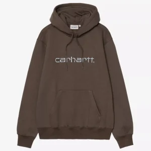 Sudadera con Capucha Carhartt WIP con Logo Marrón Hombre