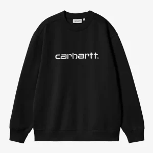 Sudadera Carhartt WIP con Logo Negra Mujer