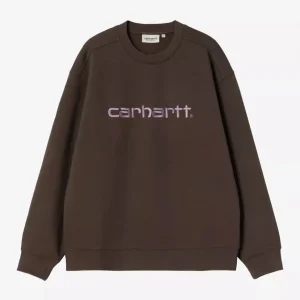 Sudadera Carhartt WIP con Logo Marrón Mujer