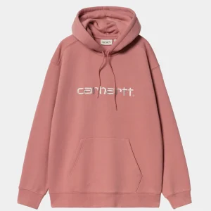 Sudadera con Capucha Carhartt WIP con Logo Rosa Mujer