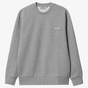 Sudadera Carhartt WIP Script Embroidery Gris Hombre