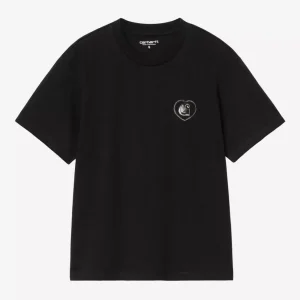 Camiseta Carhartt WIP Hearts Of Hartts Negra Mujer