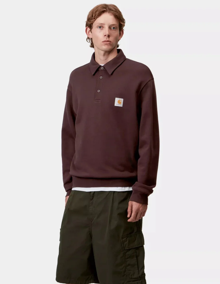 Polo Carhartt WIPP Palisander Marrón Hombre - Imagen 4