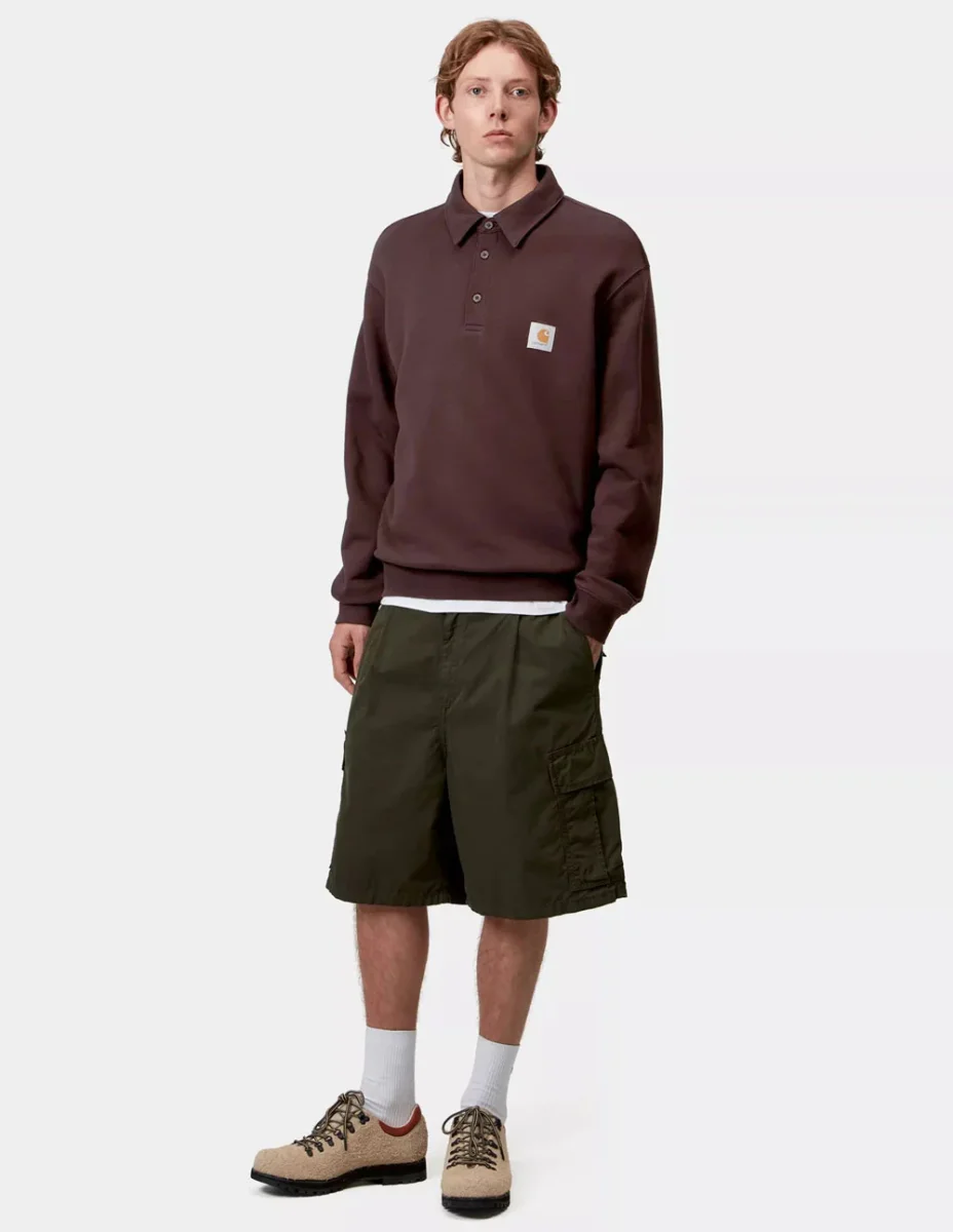 Polo Carhartt WIPP Palisander Marrón Hombre - Imagen 6