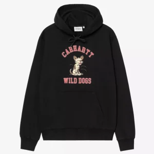 Sudadera con Capucha Carhartt WIP Wild Dog Negra Hombre