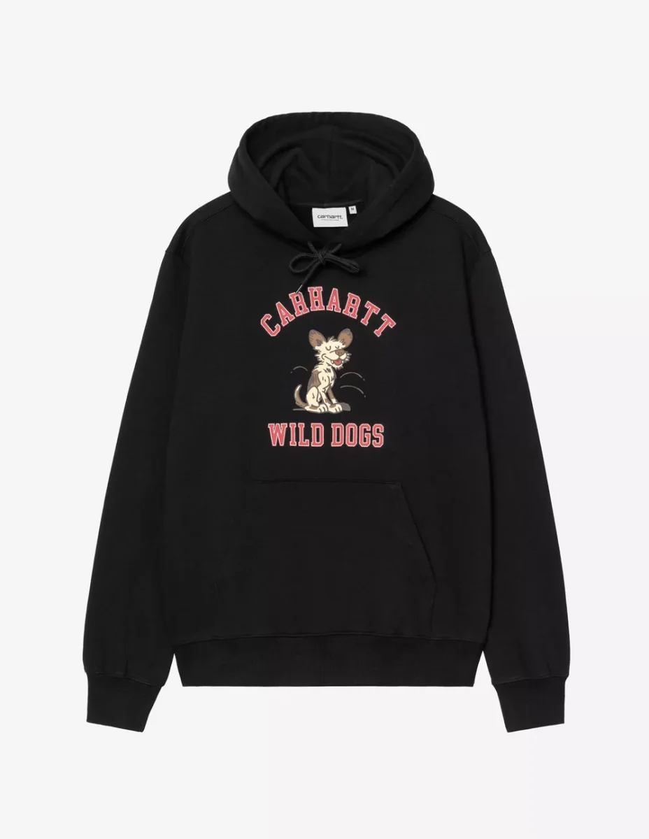 Sudadera con Capucha Carhartt WIP Wild Dog Negra Hombre - Imagen 2