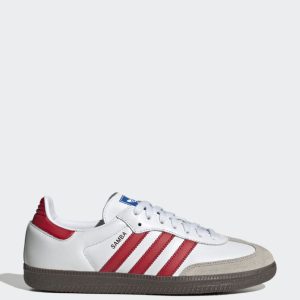 adidas Samba OG Blancas y Rojas Unisex