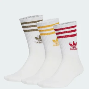 Calcetines adidas Mid Cut Pack de 3 Blancos Unisex