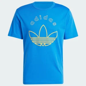 Camiseta adidas con Logo Azul Hombre