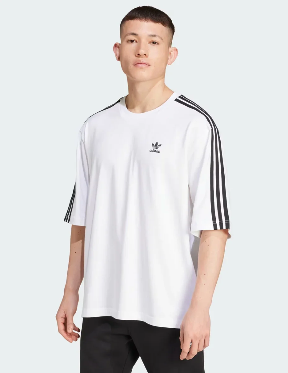 Camiseta adidas Oversized Blanca Hombre - Imagen 3
