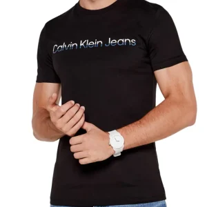 Camiseta Calvin Klein Jeans Institutional Logo Negra Hombre
