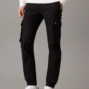Pantalón Cargo Calvin Klein Jeans Skinny de Ripstop Negro Hombre
