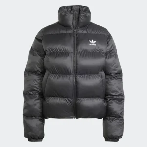 Chaqueta Acolchada adidas Corta con Logo Negra Mujer
