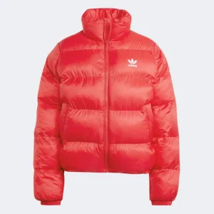 Chaqueta Acolchada adidas Corta con Logo Roja Mujer