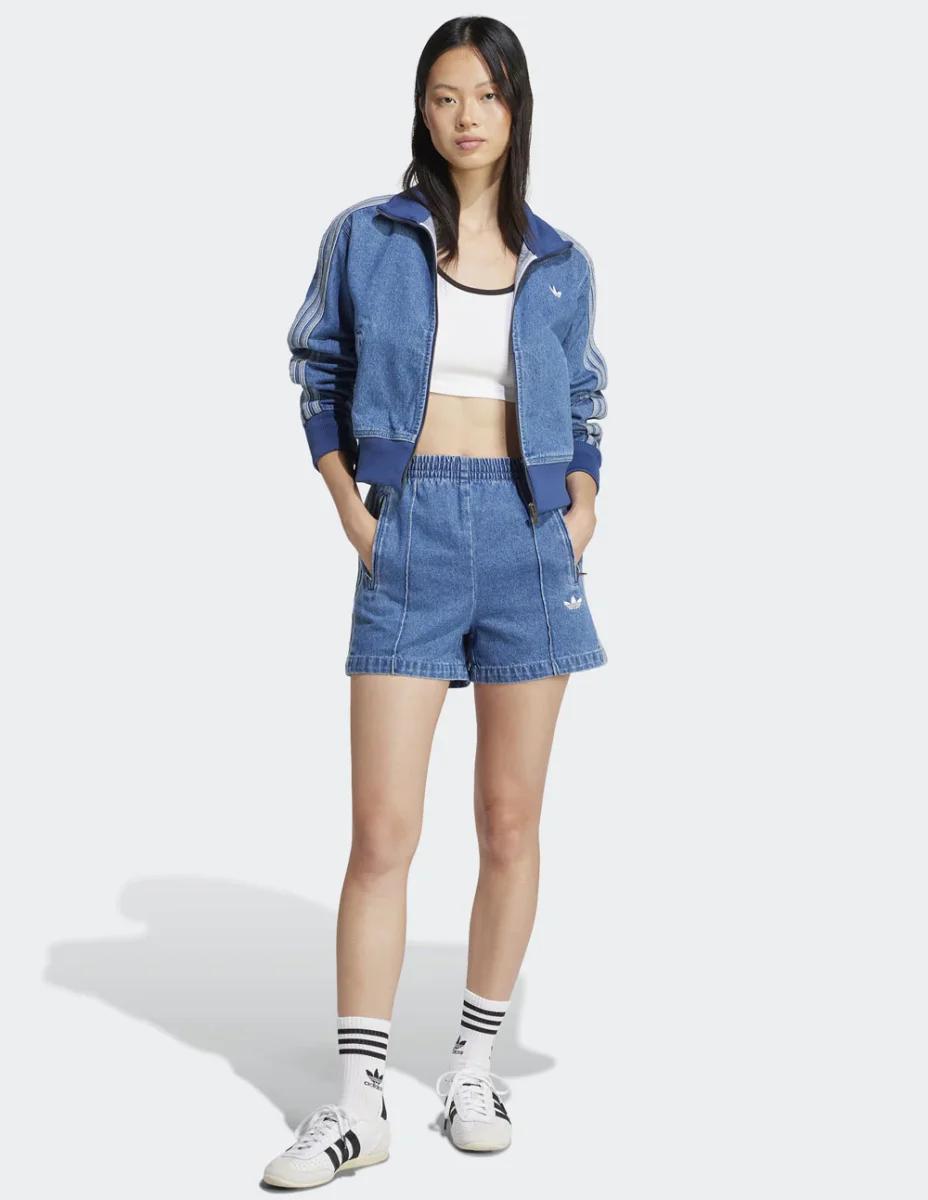 Pantalón Corto adidas Firebirds Denim Azul Mujer - Imagen 7