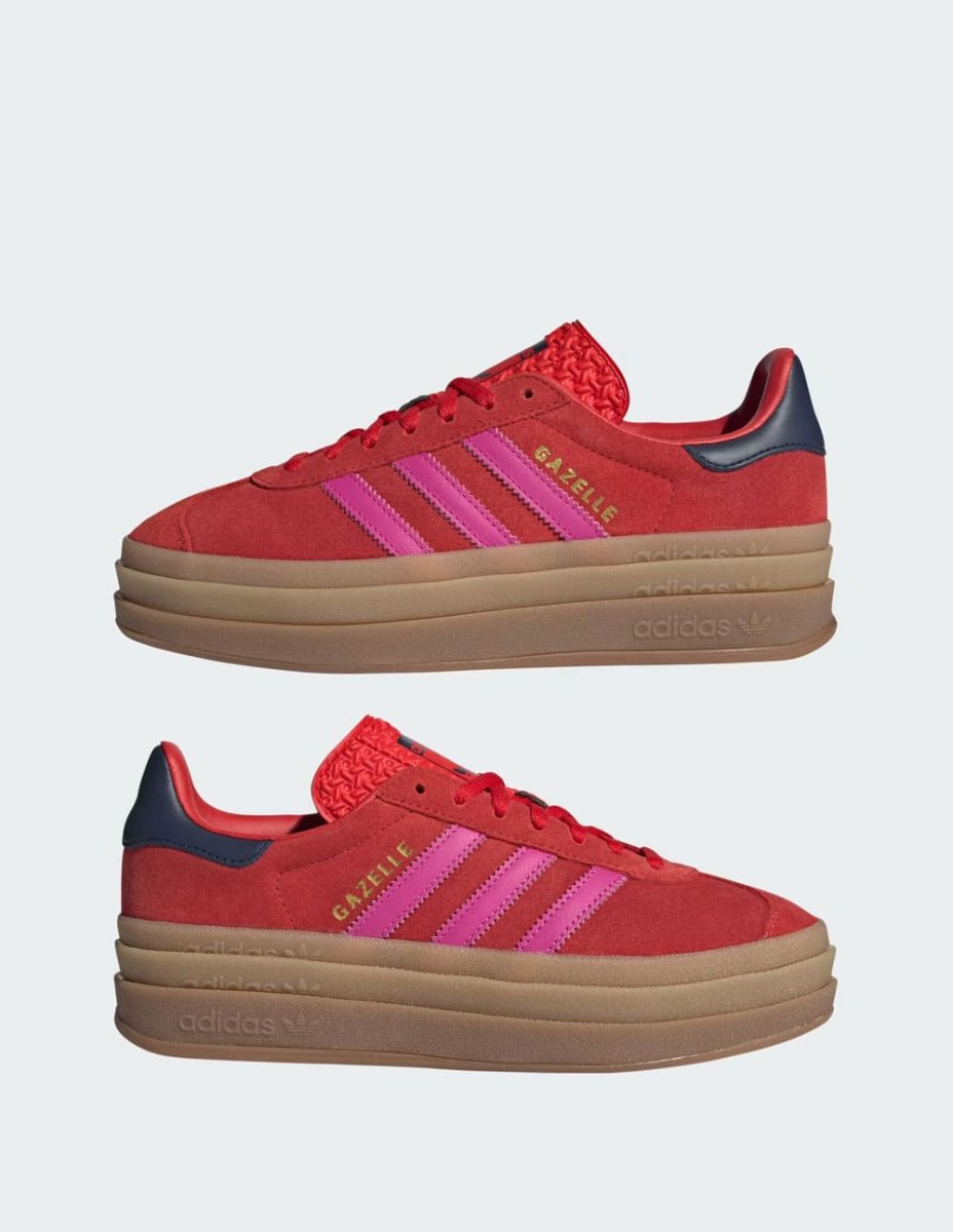 adidas Gazelle Bold Rojas y Rosas Mujer - Imagen 6
