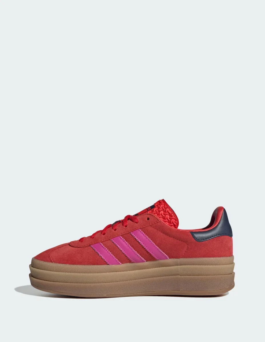 adidas Gazelle Bold Rojas y Rosas Mujer - Imagen 3