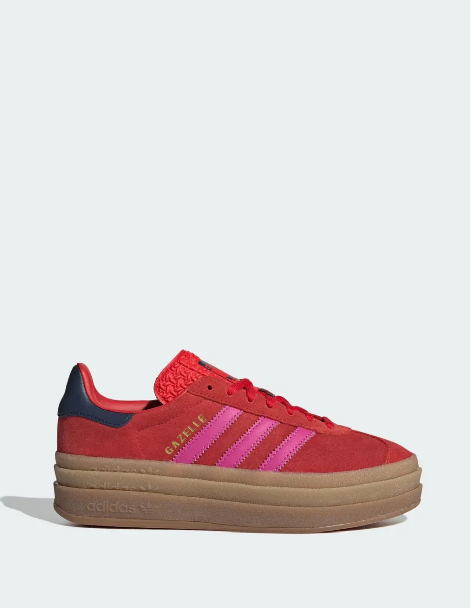 adidas Gazelle Bold Rojas y Rosas Mujer - Imagen 2
