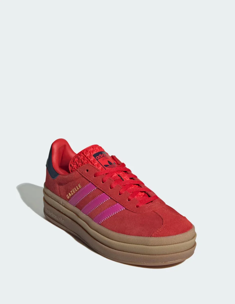 adidas Gazelle Bold Rojas y Rosas Mujer - Imagen 4