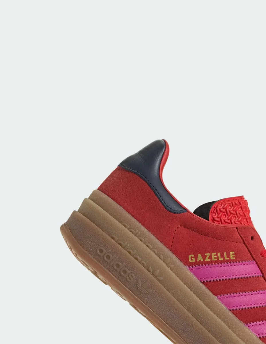 adidas Gazelle Bold Rojas y Rosas Mujer - Imagen 9