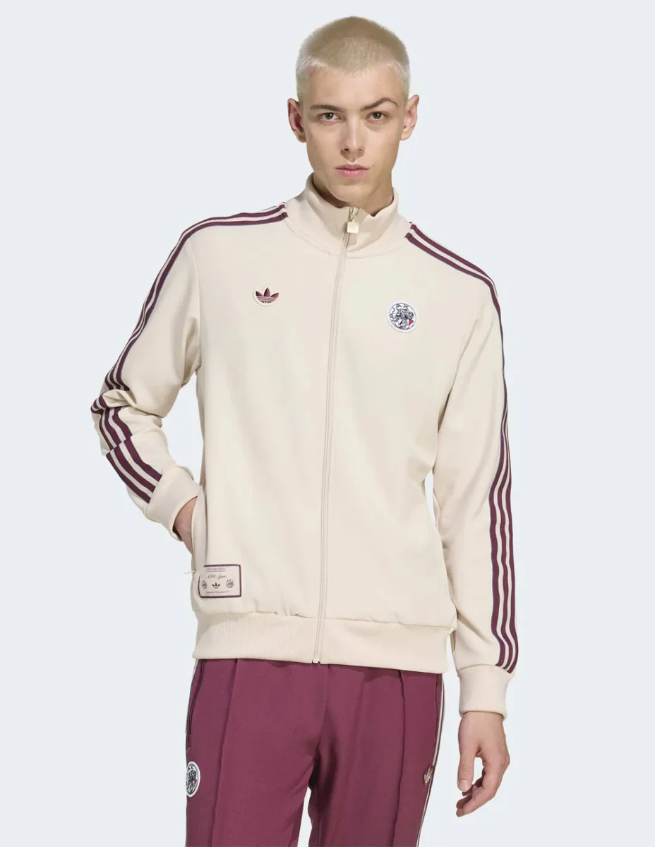 Sudadera adidas Ajax Amsterdam Terrace Icons Beige Hombre - Imagen 3
