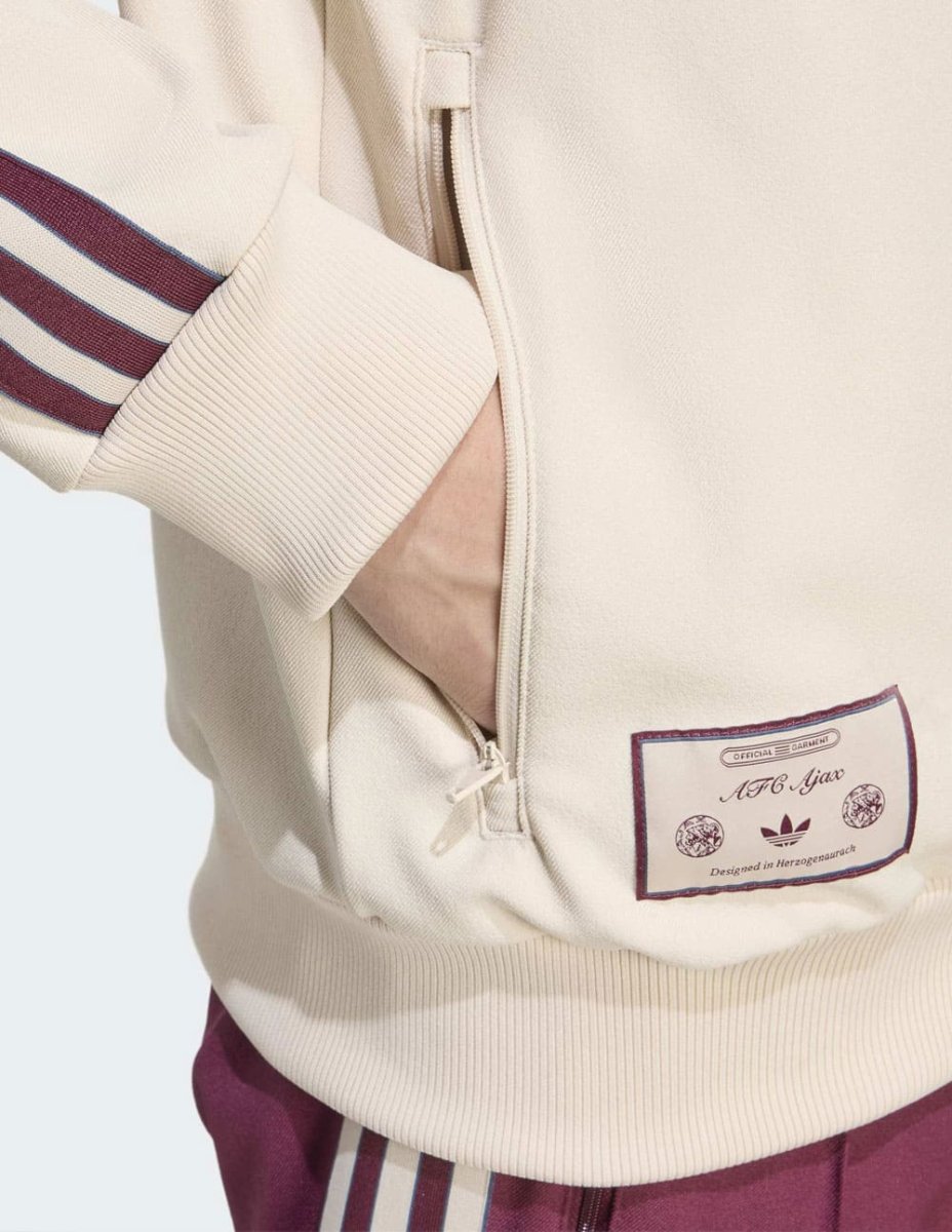 Sudadera adidas Ajax Amsterdam Terrace Icons Beige Hombre - Imagen 5