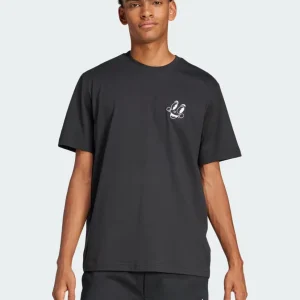 Camiseta adidas con Estampado Negra Hombre