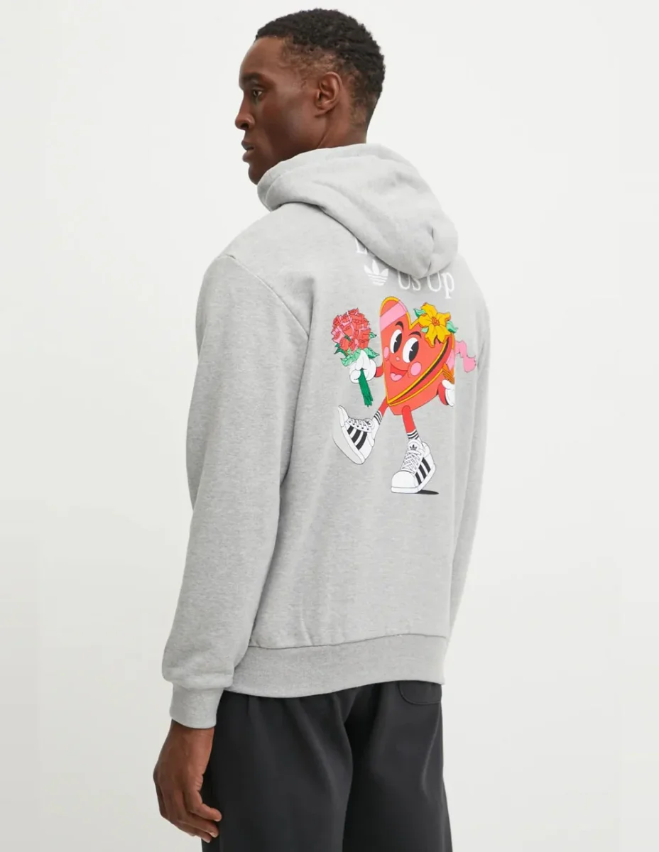 Sudadera con Capucha adidas MBN Gris Hombre - Imagen 3