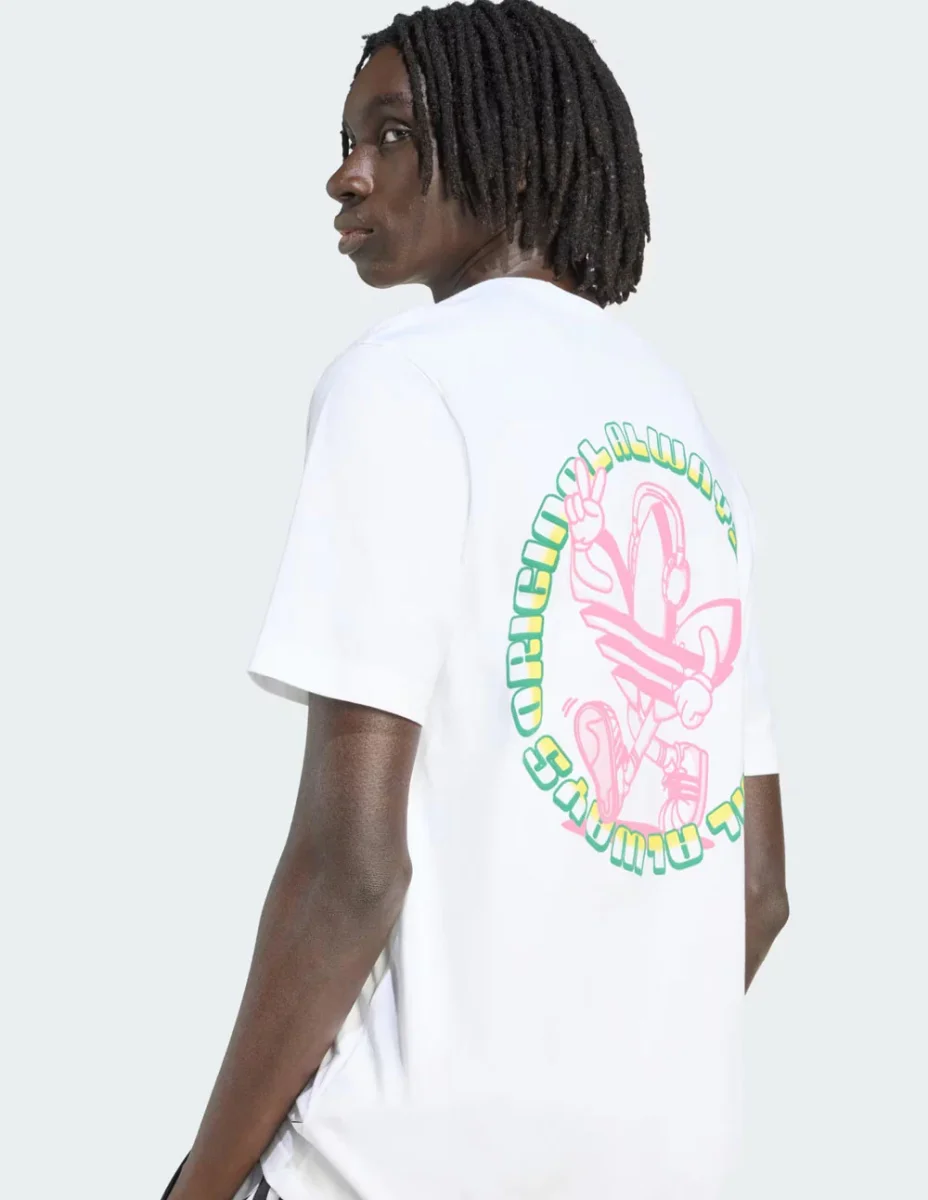 Camiseta adidas Trefoil Series Loose Blanca Hombre - Imagen 6