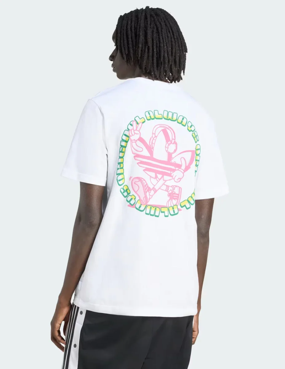 Camiseta adidas Trefoil Series Loose Blanca Hombre - Imagen 5