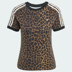 Camiseta adidas Leopard Cali Marrón Mujer
