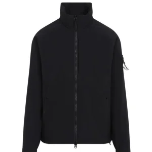 Chaqueta Stone Island Logo Patch Lightweight Waterproof Negra Hombre