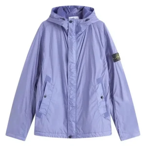 Chaqueta Stone Island Crinkle Reps con Capucha Morada Hombre