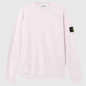 Sudadera Stone Island con Logo Rosa Hombre