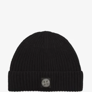 Gorro Stone Island Light RWS Geelong Wool Negro Unisex