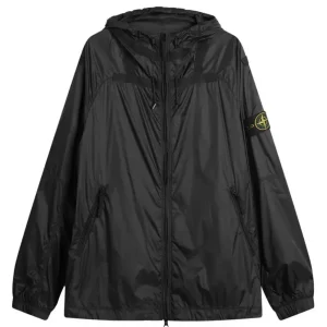 Chaqueta Stone Island Ripstop Light Nylon Negra Hombre