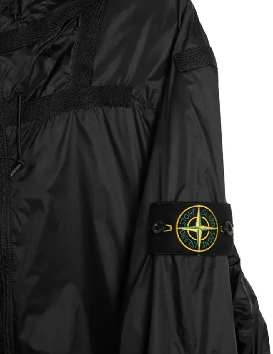 Chaqueta Stone Island Ripstop Light Nylon Negra Hombre - Imagen 4