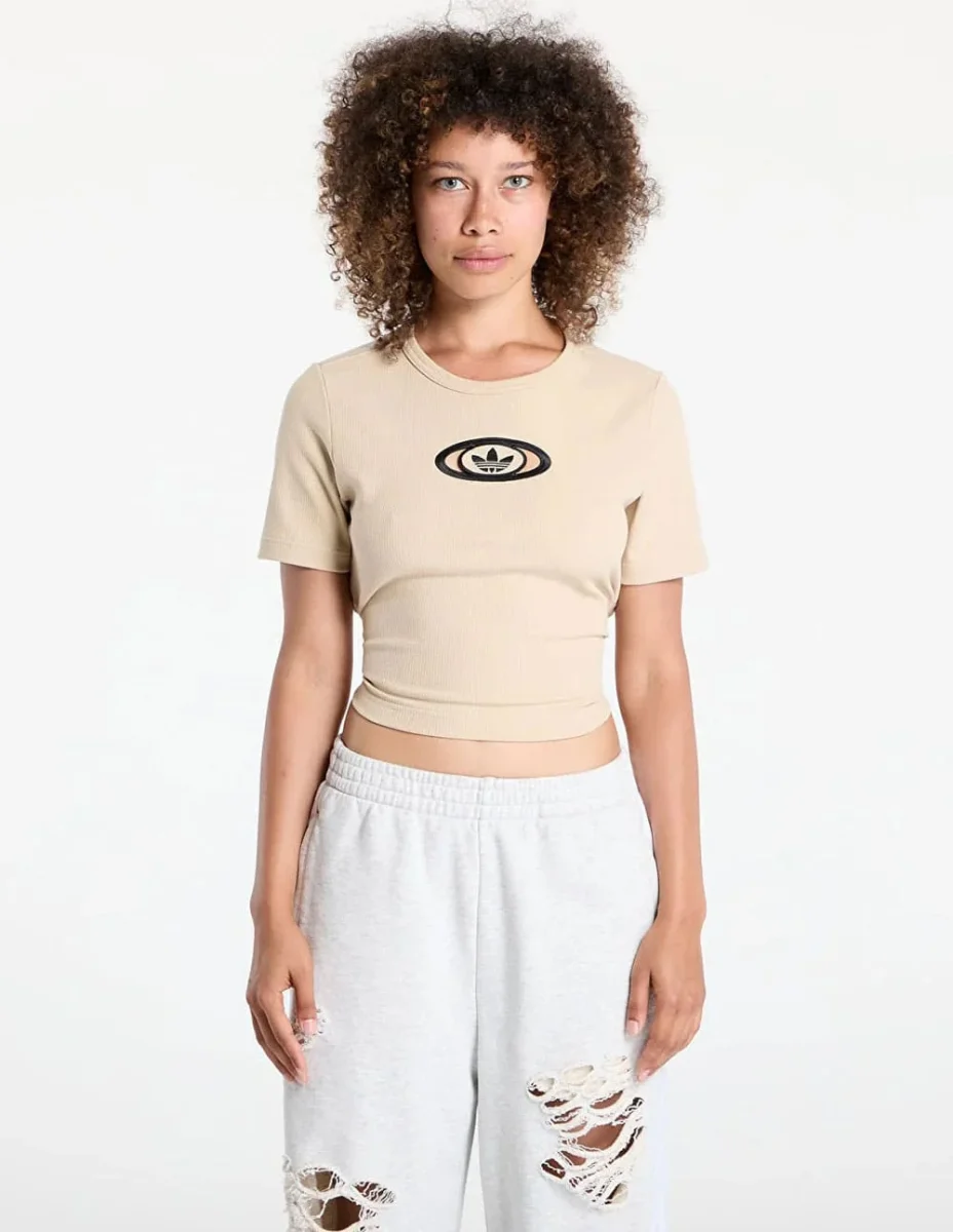Camiseta adidas Campus 2000 Beige Mujer