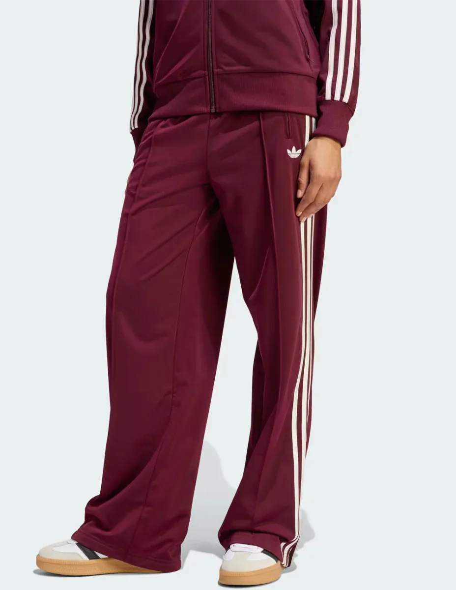 Pantalón adidas Firebird Loose Burdeos Mujer - Imagen 2