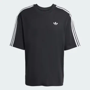 Camiseta adidas 3 Stripes Oversize Negra Hombre