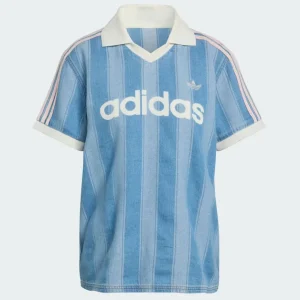 Camiseta adidas Denim Football Azul Mujer