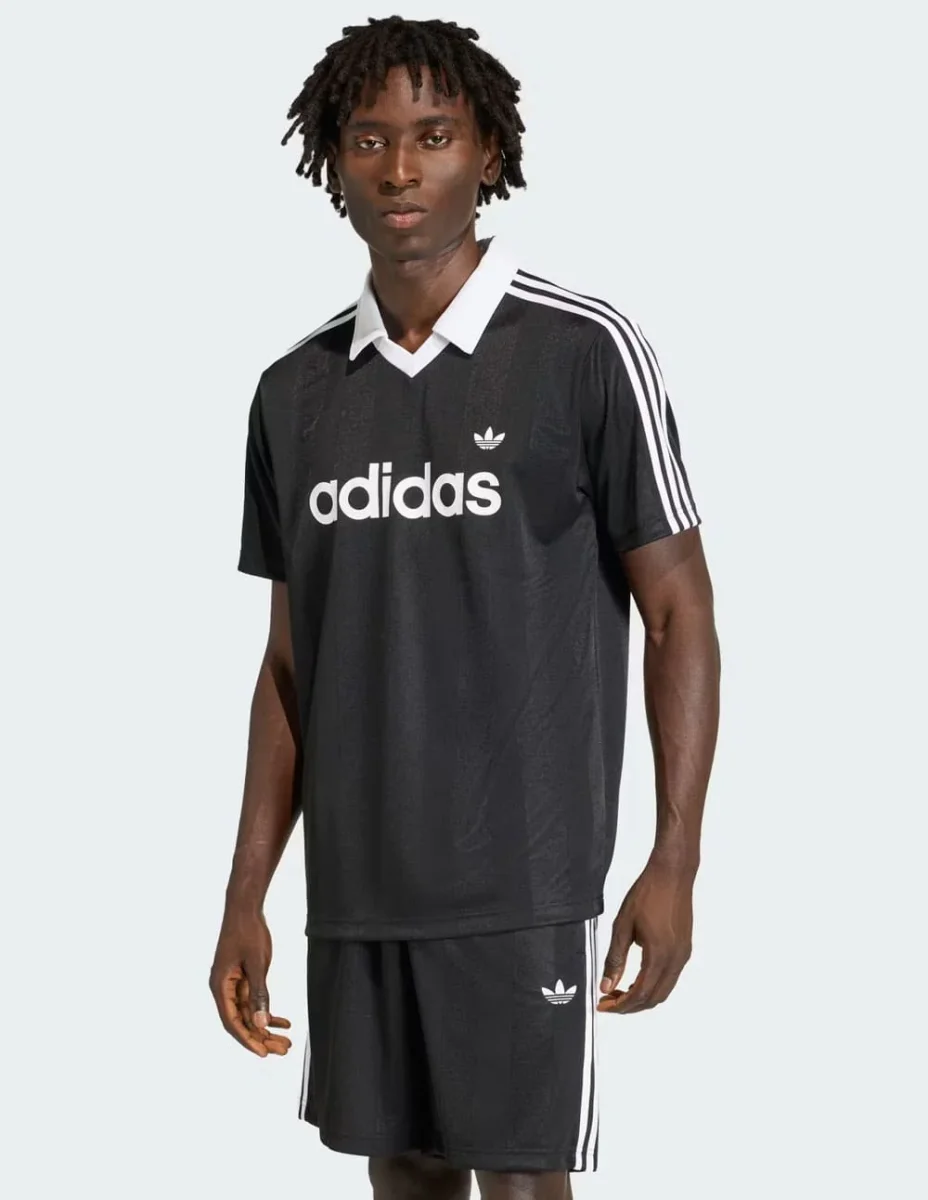 Camiseta adidas Archive Collar Negra Hombre - Imagen 3