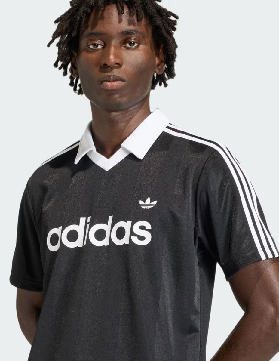 Camiseta adidas Archive Collar Negra Hombre - Imagen 4