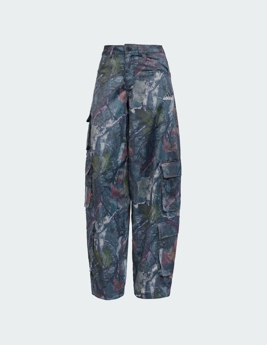 Pantalón adidas Leaf Camo Print Satin Azul Mujer - Imagen 6