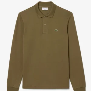 Polo Lacoste de Manga Larga L.12.12 Verde Hombre